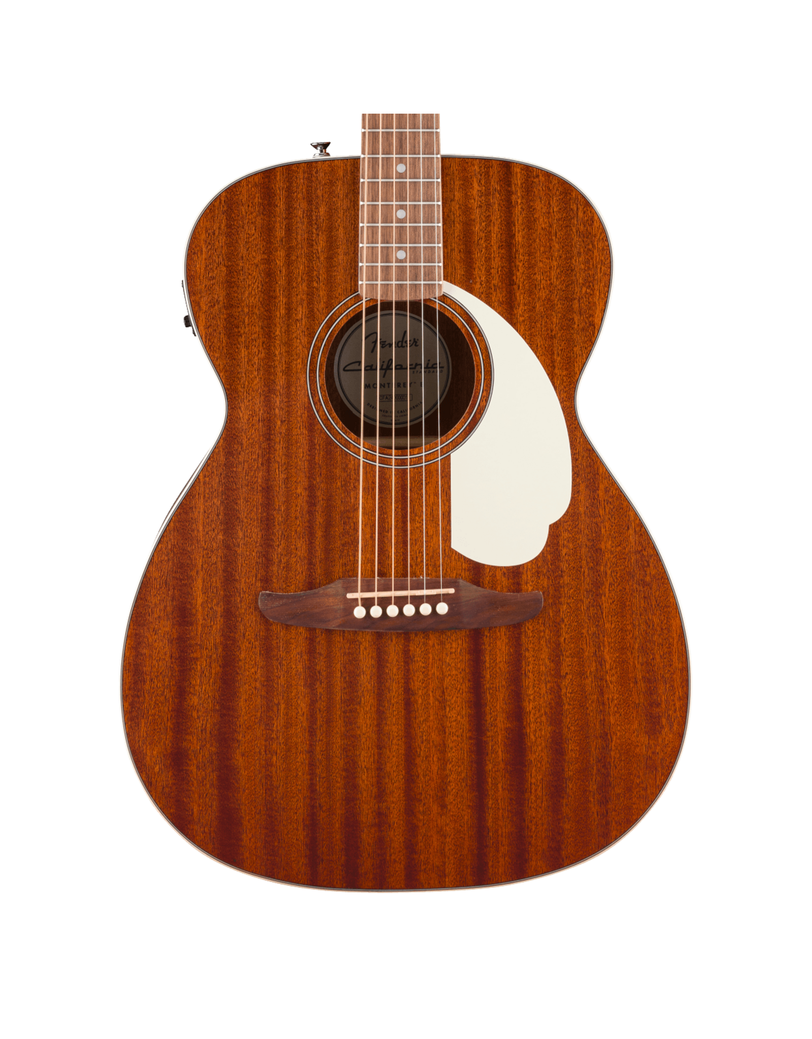 Fender California Standard Monterey E, Sapele Top, Ivory Pickguard, Natural Sapele