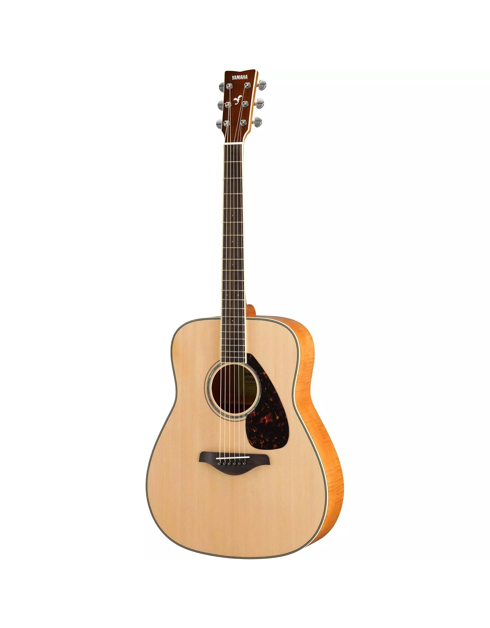 Yamaha Yamaha FG840 Natural Folk Guitar Solid Top, Flame Maple B/S