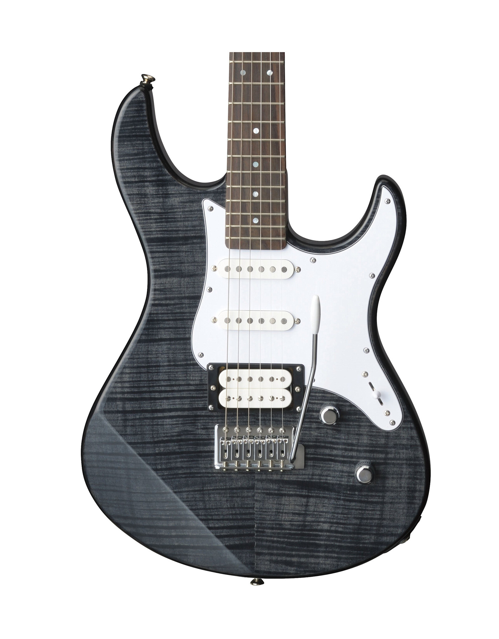 Yamaha Yamaha Pacifica Guitar - Trans Black Flamed Maple Body And Headstock