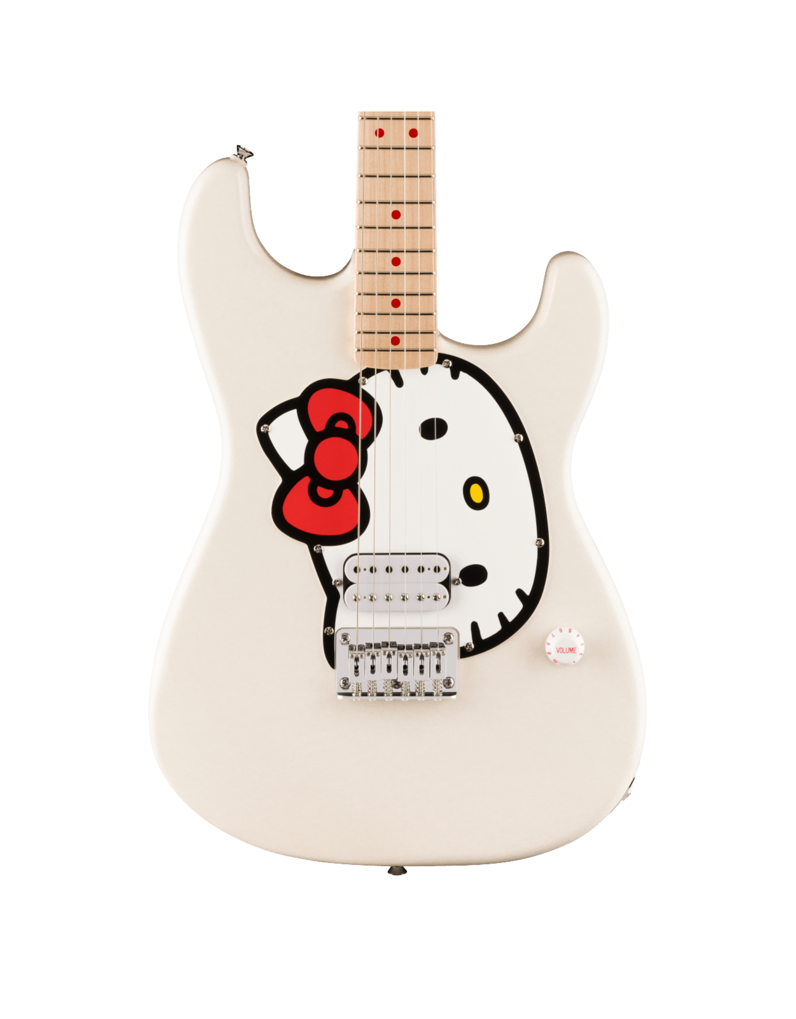 Squier Fender x Hello Kitty White Stratocaster w/ Deluxe Hello Kitty Gig Bag