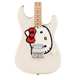 Squier Fender x Hello Kitty White Stratocaster w/ Deluxe Hello Kitty Gig Bag