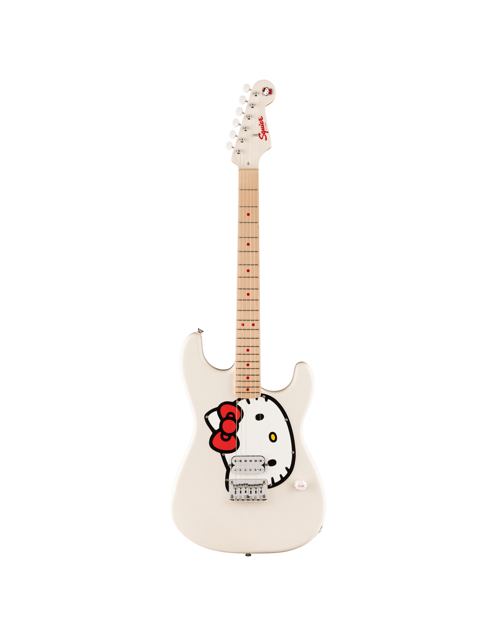 Squier Fender x Hello Kitty White Stratocaster w/ Deluxe Hello Kitty Gig Bag