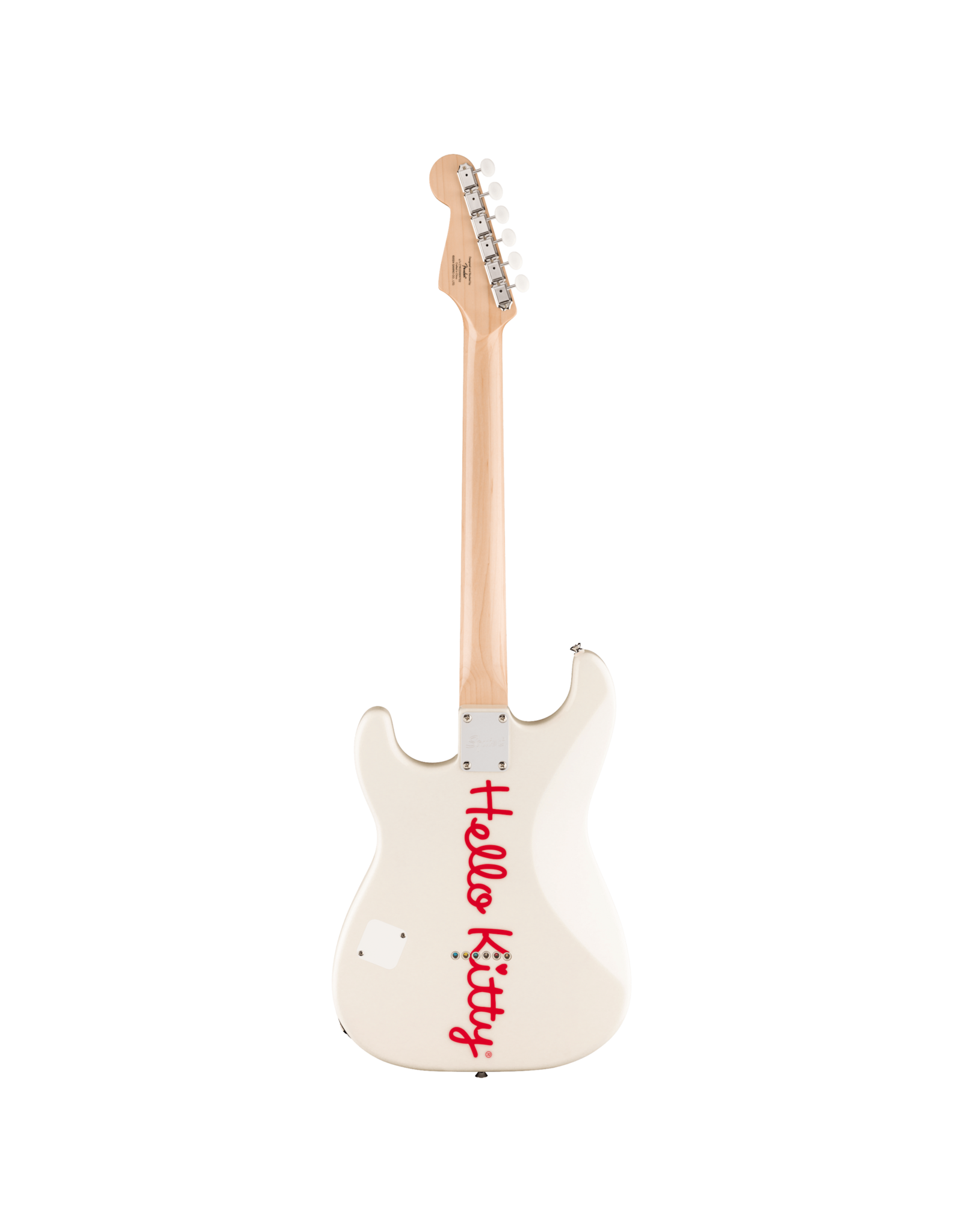 Squier Fender x Hello Kitty White Stratocaster w/ Deluxe Hello Kitty Gig Bag