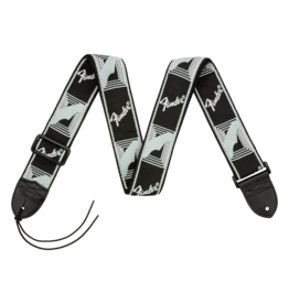 Fender Fender Monogrammed Strap, Black/Light Grey/Dark Grey, 2"