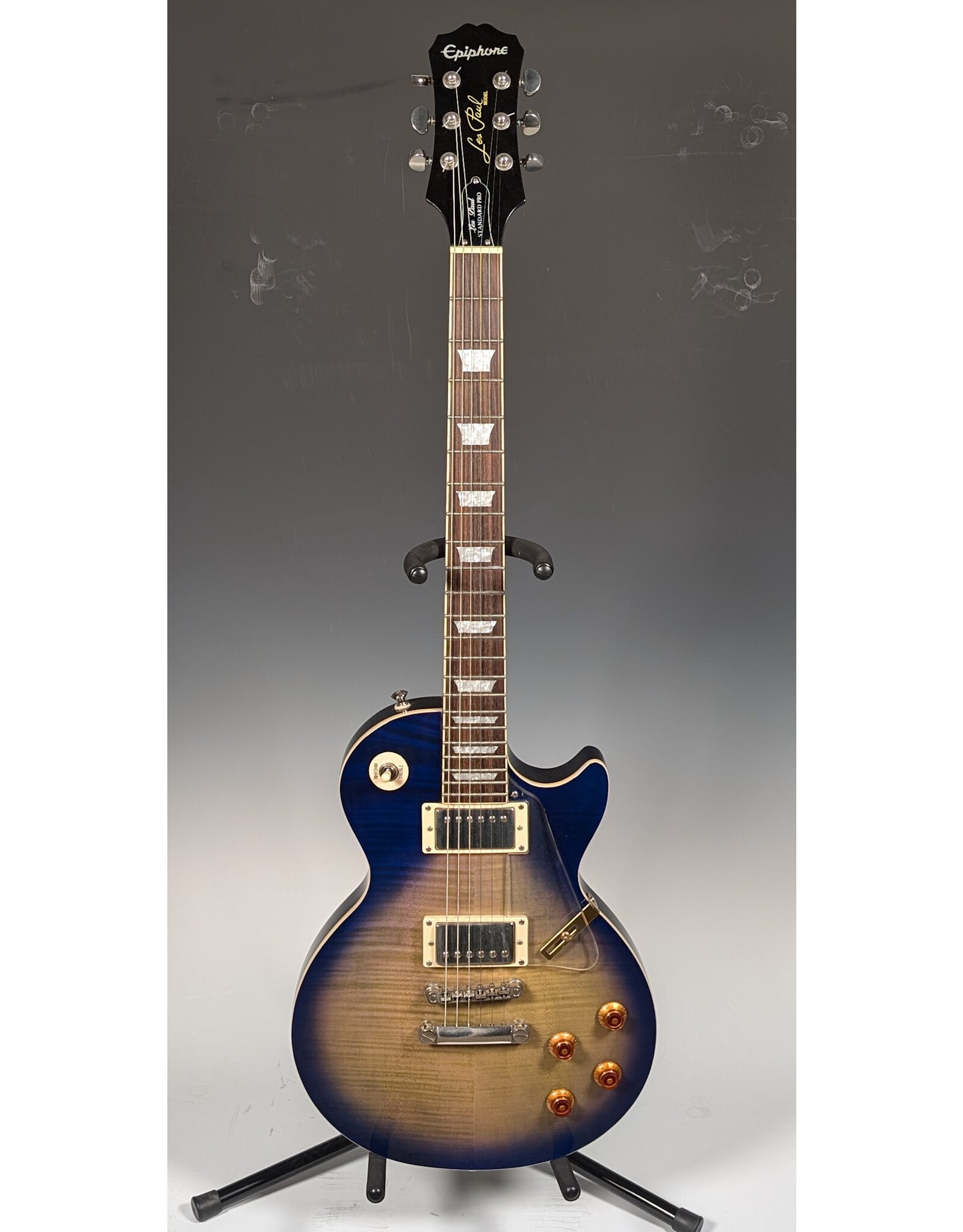 Epiphone Les Paul Standard Plus Top Pro, Transparent Blue, Used