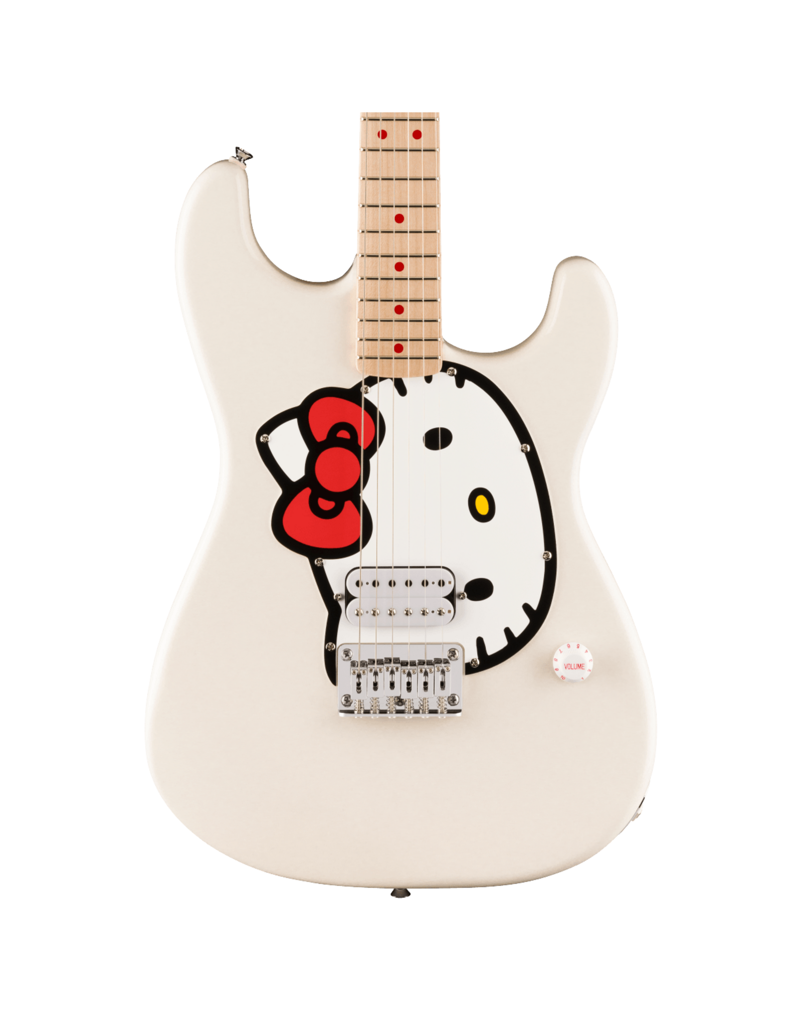 Squier Fender x Hello Kitty White Stratocaster w/ Deluxe Hello Kitty Gig Bag
