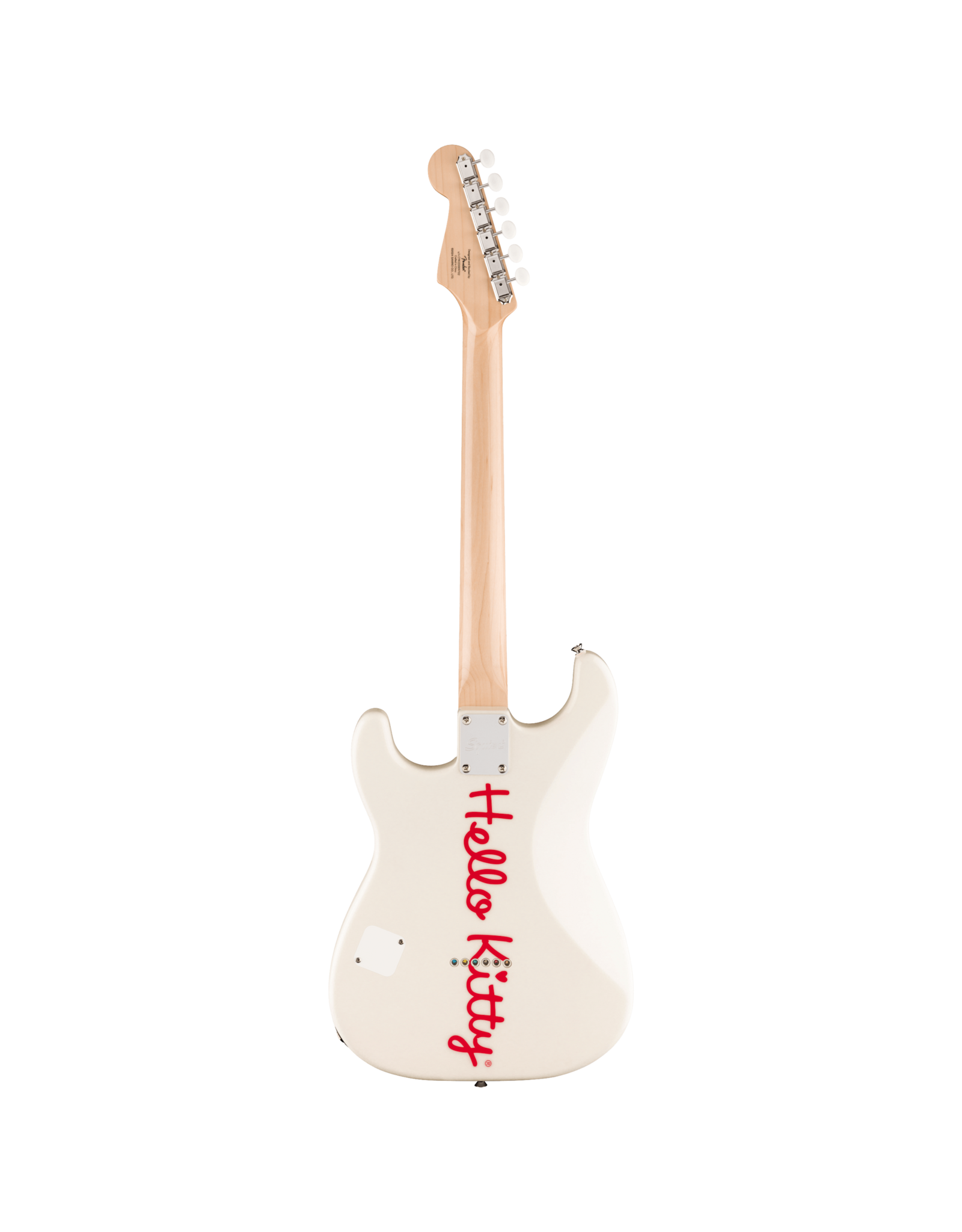 Squier Fender x Hello Kitty White Stratocaster w/ Deluxe Hello Kitty Gig Bag