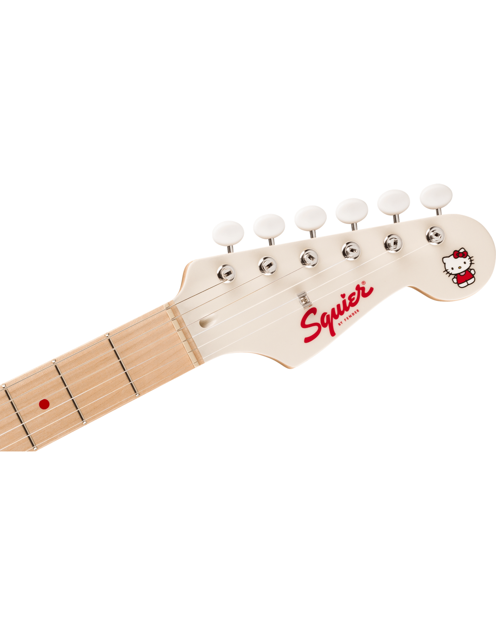 Squier Fender x Hello Kitty White Stratocaster w/ Deluxe Hello Kitty Gig Bag