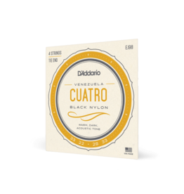 D'Addario D'Addario Cuatro-Venezuela, 4-String, Black Nylon