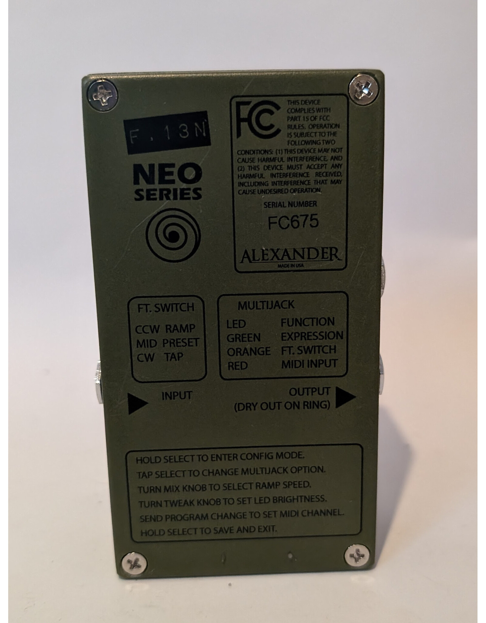 Alexander Pedals Alexander F-13 Flanger, Used