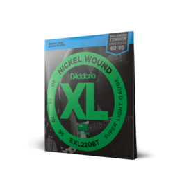 D'Addario D'Addario EXL220BT Nickel Wound Bass Guitar Strings, Balanced Tension Super Light, 40-95, Long Scale