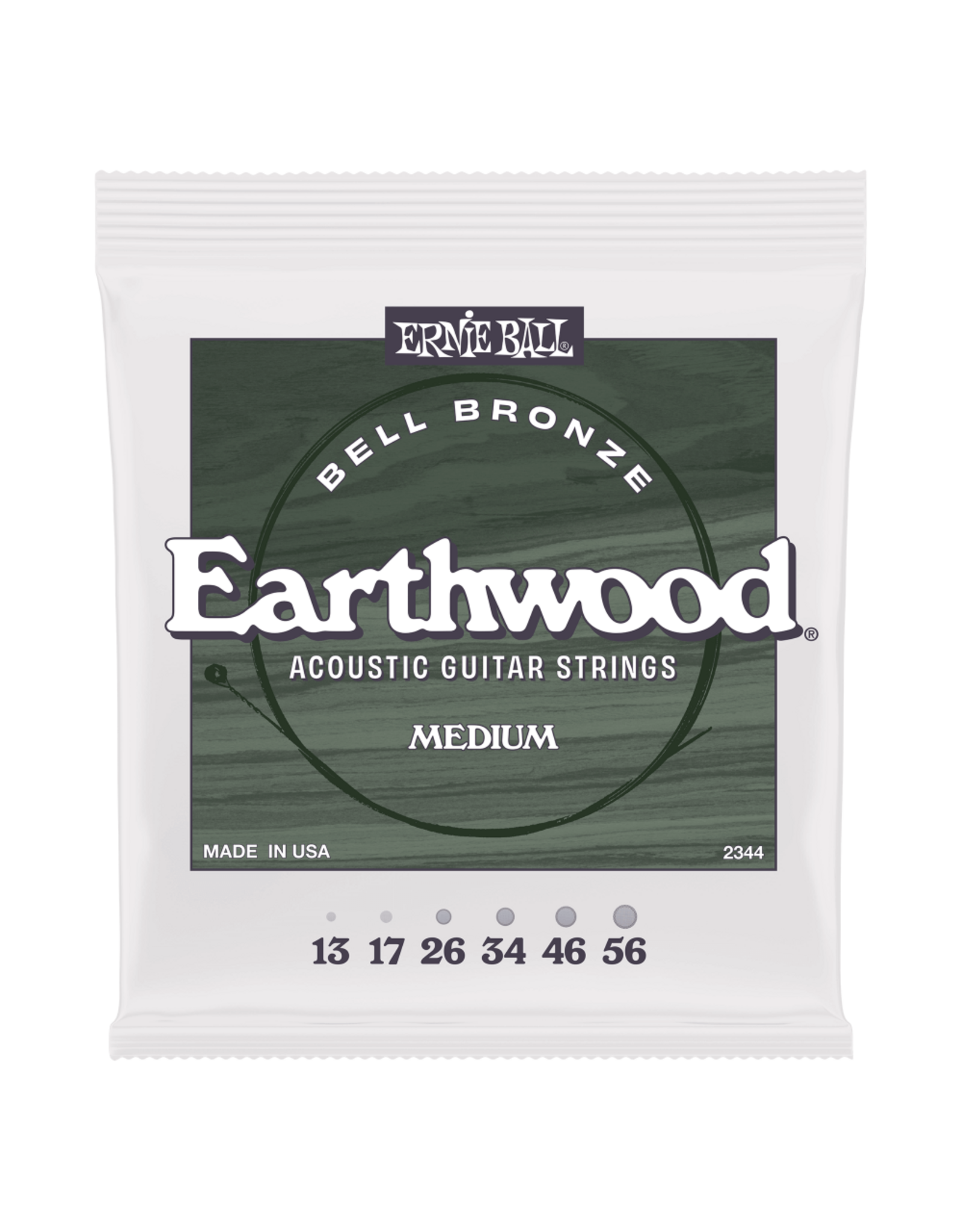 Ernie Ball Ernie Ball Medium Earthwood Bell Bronze Acoustic Guitar Strings 13-56