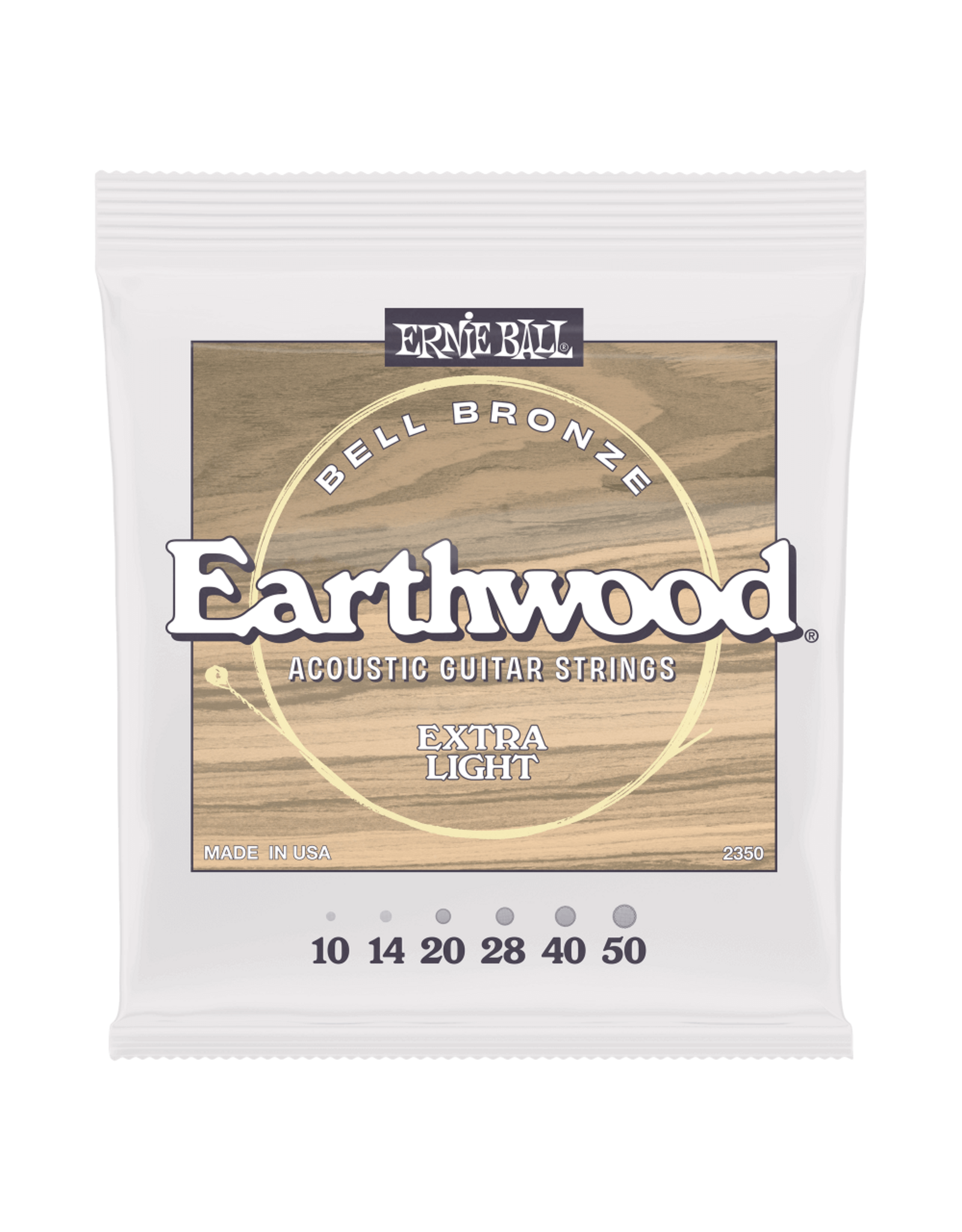 Ernie Ball Ernie Ball Extra Light Earthwood Bell Bronze Acoustic Guitar Strings 10-50