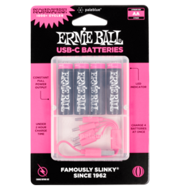 Ernie Ball Ernie Ball USB-C Rechargeable AA Battery by Paleblue - 4-pack
