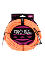 Ernie Ball Ernie Ball 10' Braided Straight / Angle Instrument Cable - Neon Orange