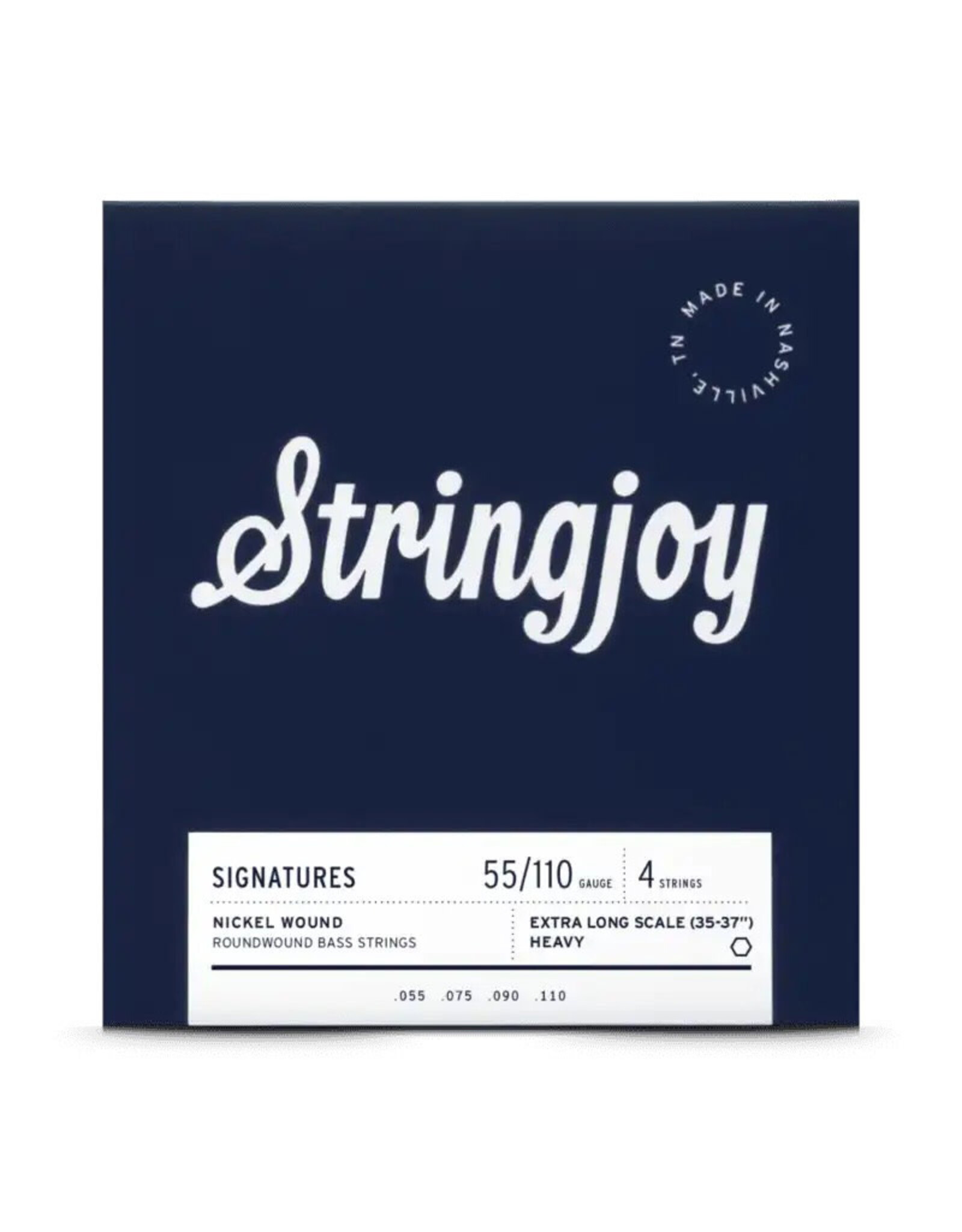 Stringjoy Stringjoy Heavy Gauge (55-110) 4 String Extra Long Scale Nickel Wound Bass Guitar Strings