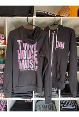 Twin House Music Twin House Music 2025 Logo Zip-up Hoodie, Black