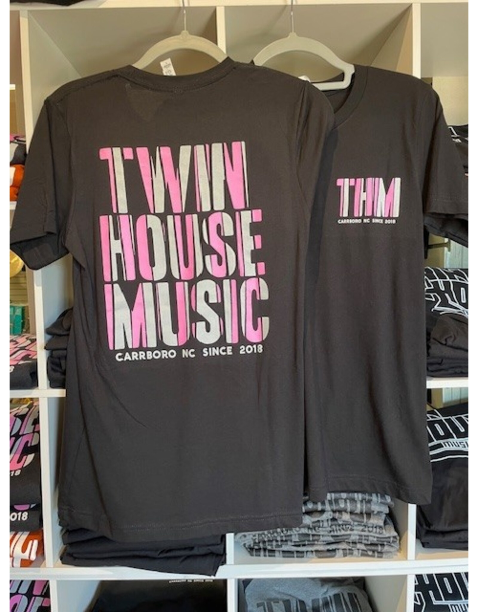 Twin House Music Twin House Music 2025 Logo Black T-shirt, Front/Back Print