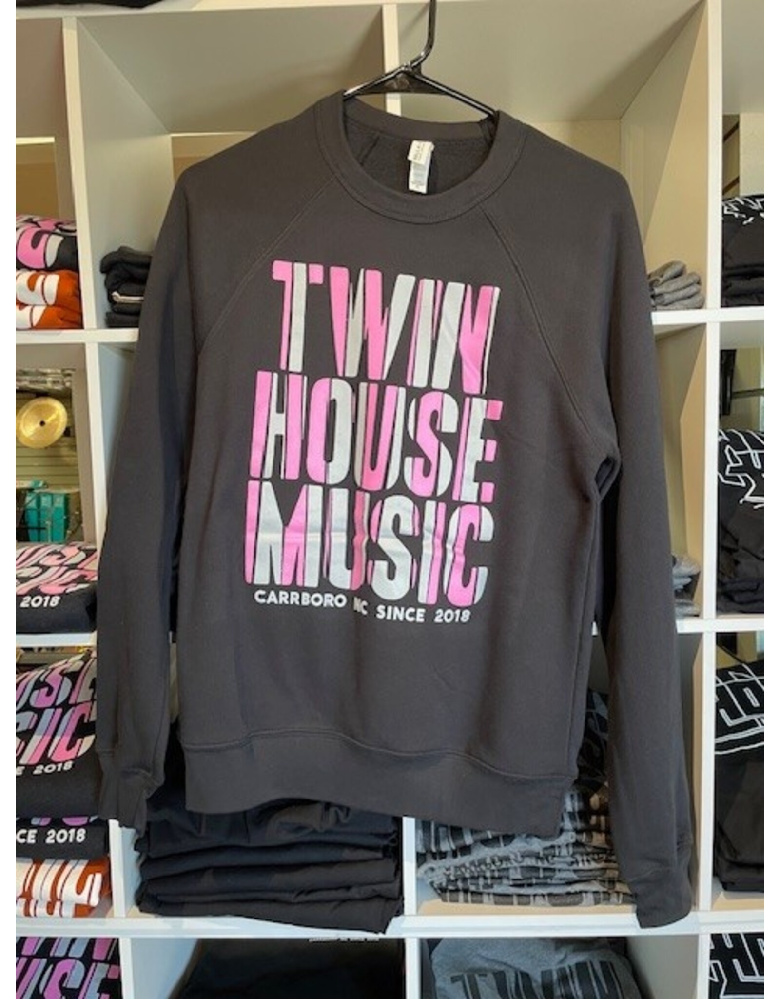 Twin House Music Twin House Music 2025 Logo Raglan Sweatshirt, Black