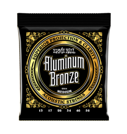 Ernie Ball Ernie Ball Medium Aluminum Bronze Acoustic Guitar Strings 13-56 Gauge