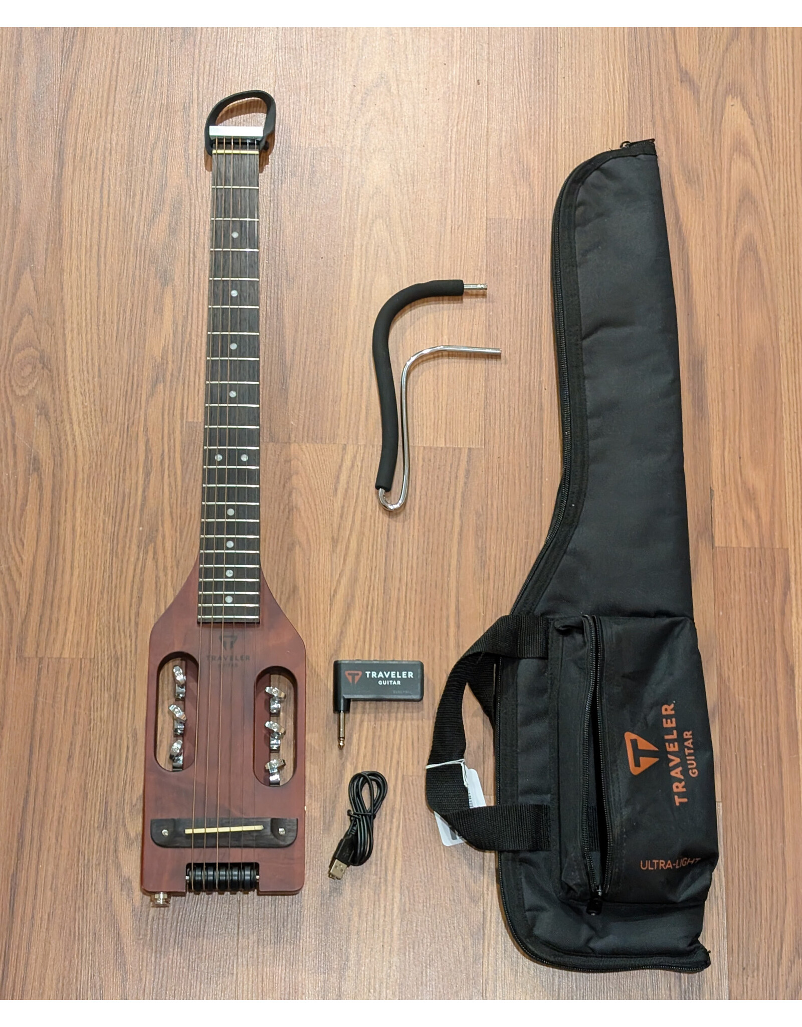 Traveler Traveler Ultra-Light Acoustic Guitar, Antique Brown w/ Headphone Amp and Gig Bag, Used