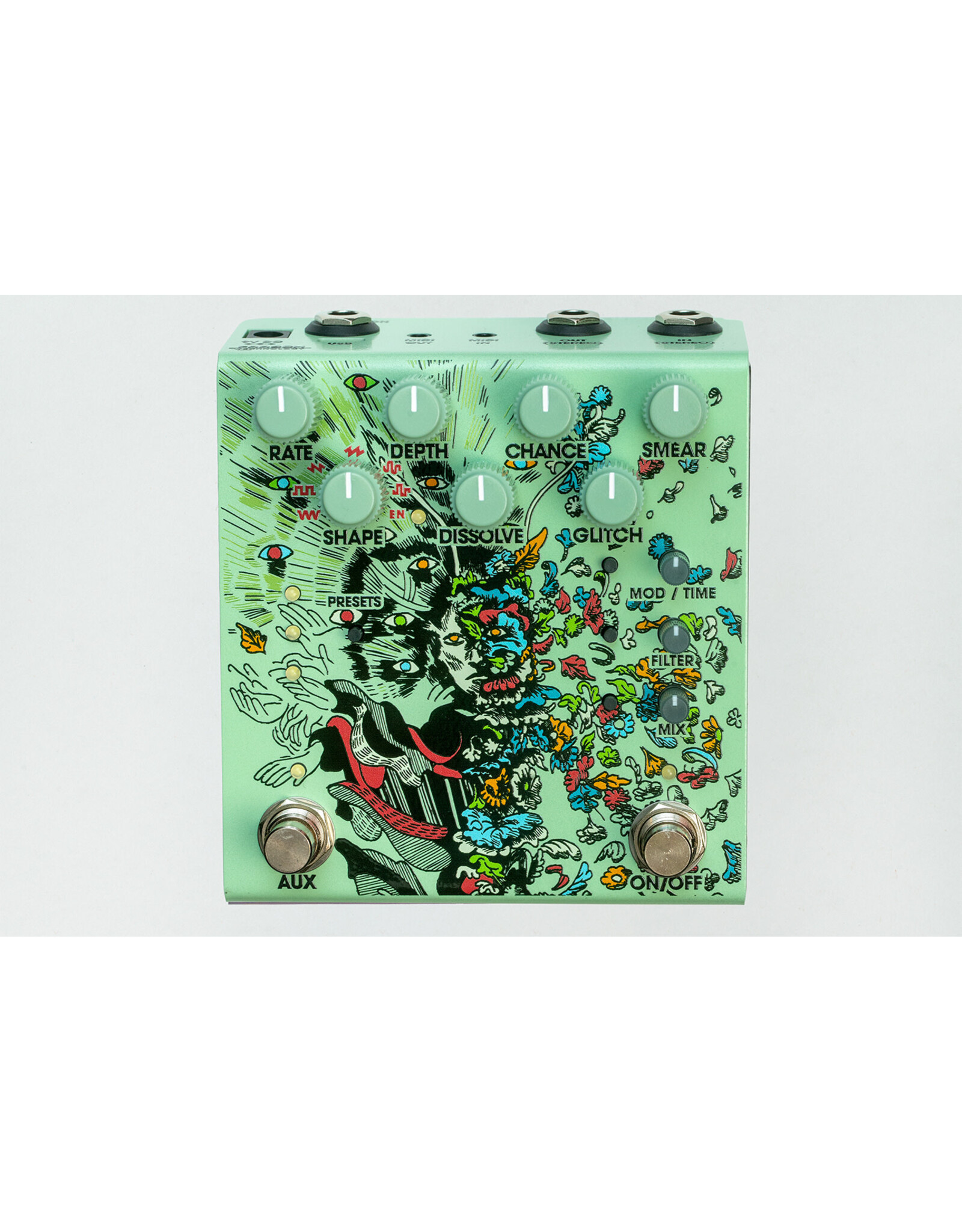 Old Blood Noise Endeavors OBNE Parting Glitch Delay/Reverb Crushing Modulation Device, Green