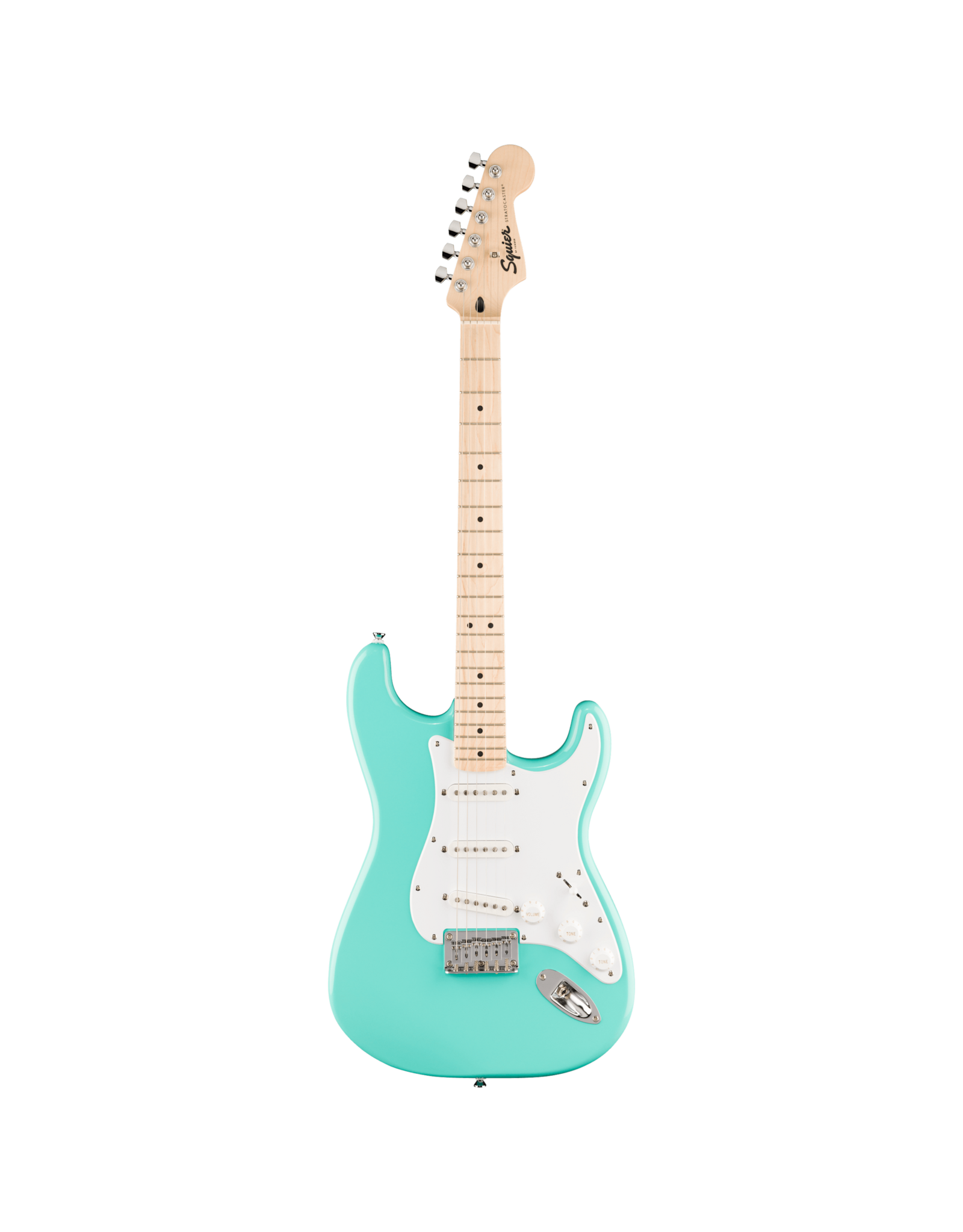 Squier Squier Sonic Stratocaster HT, Maple Fingerboard, White Pickguard, Sea Foam Green