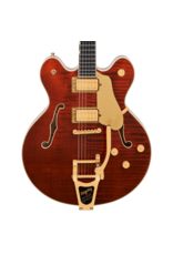 Gretsch Gretsch Pro Broadkaster LX Figured Center Block w/String-Thru Bigsby, Gold Hardware, Ebony Fingerboard, Bourbon Stain