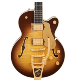 Gretsch Gretsch Pro Broadkaster Jr. LX Figured Center Block w/String-Thru Bigsby, Gold Hardware, Ebony Fingerboard, Caramel Dawn