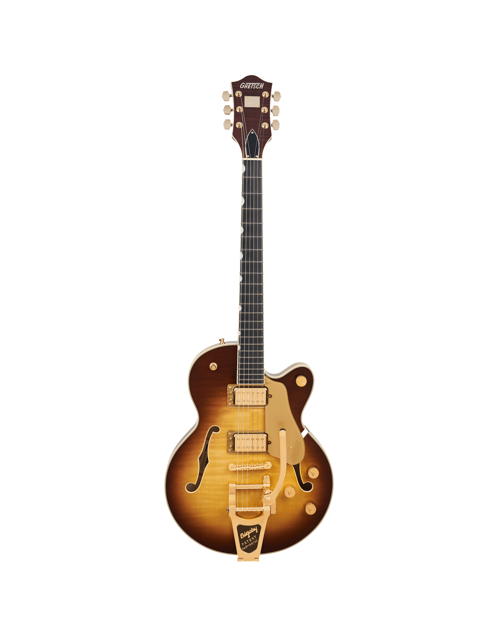 Gretsch Gretsch Pro Broadkaster Jr. LX Figured Center Block w/String-Thru Bigsby, Gold Hardware, Ebony Fingerboard, Caramel Dawn