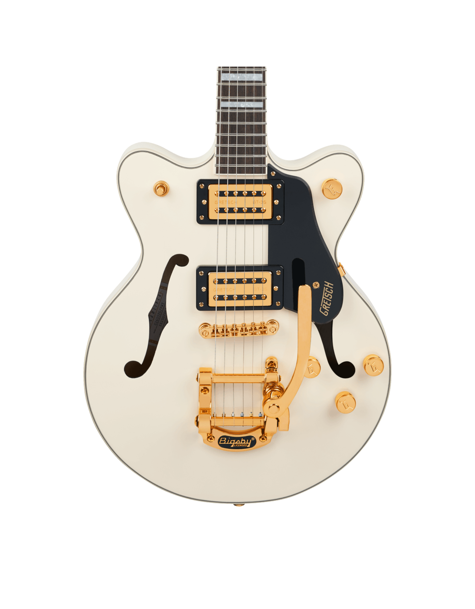 Gretsch Gretsch G2655TG Streamliner Center Block Jr. Double-Cut with Bigsby LTD, Laurel Fingerboard, Vintage White