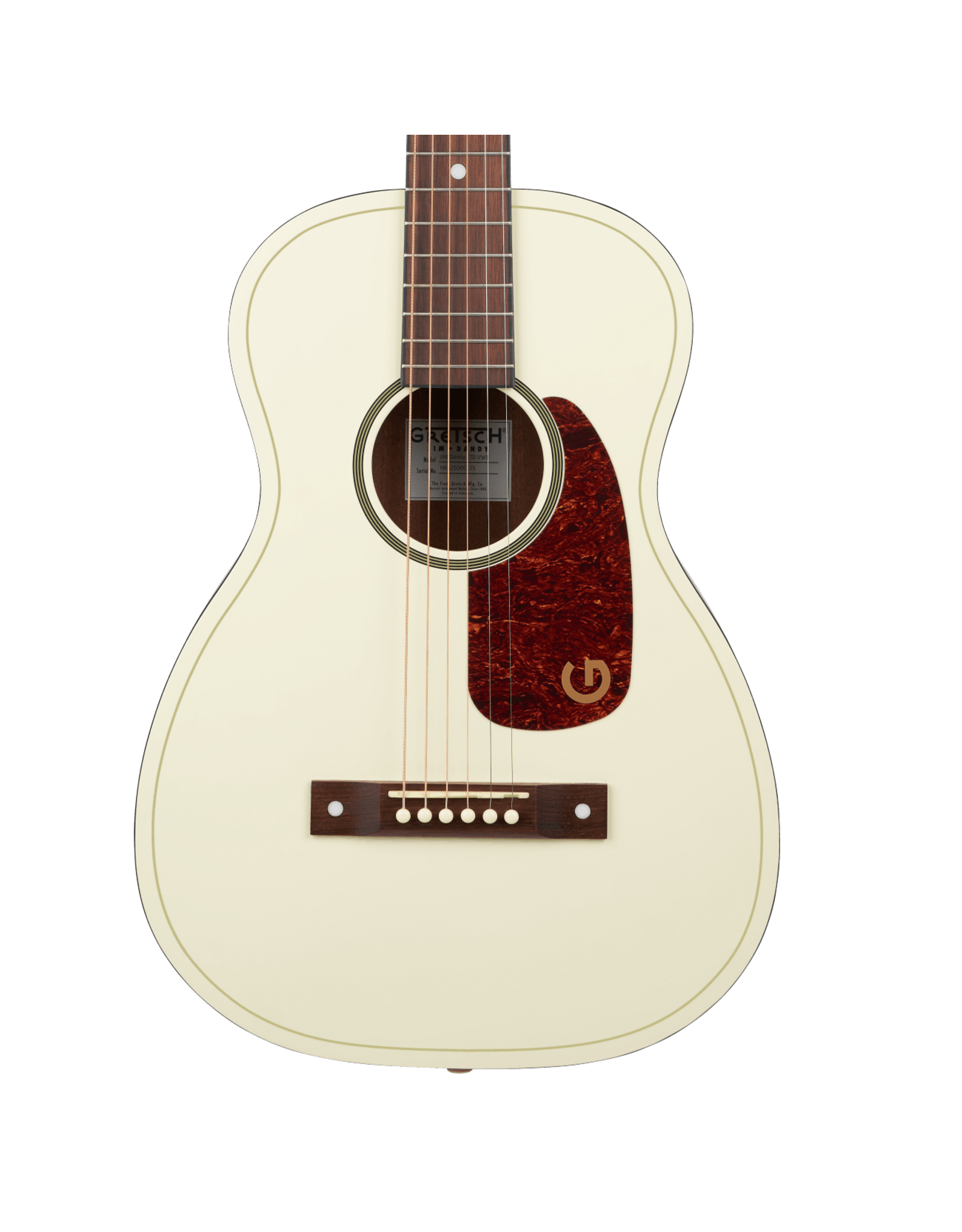 Gretsch Gretsch Jim Dandy Parlor LTD, Walnut Fingerboard, Tortoise Pickguard, Vintage White