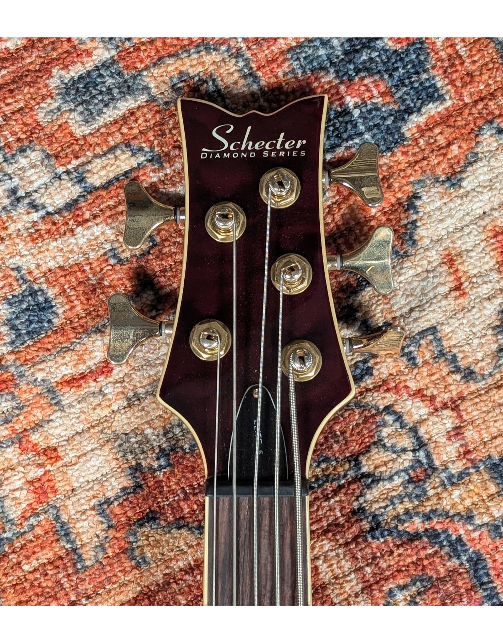 Schecter Left Handed Diamond Series Elite 5 String Bass w/Gator Rigid Polyfoam case