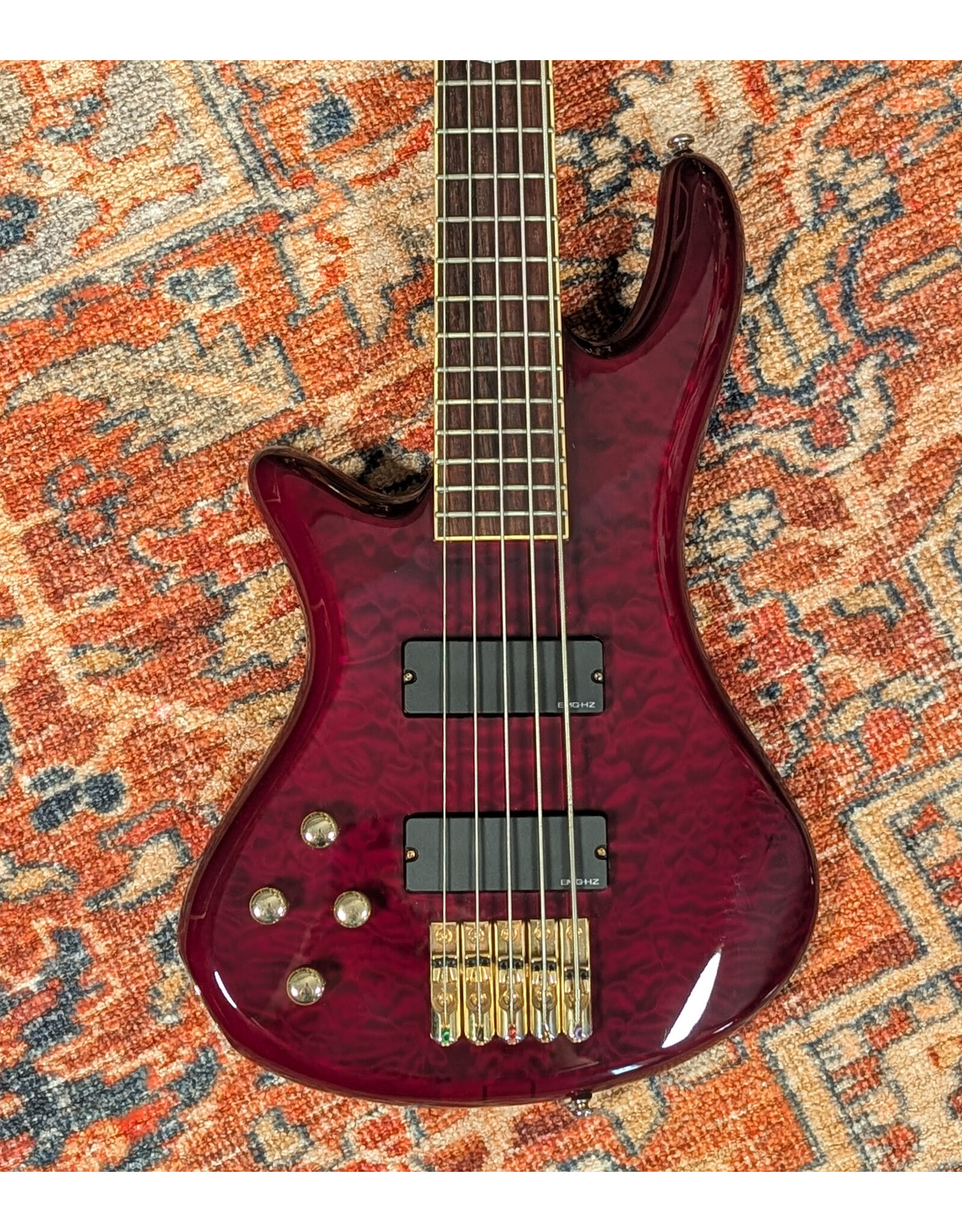 Schecter Left Handed Diamond Series Elite 5 String Bass w/Gator Rigid Polyfoam case