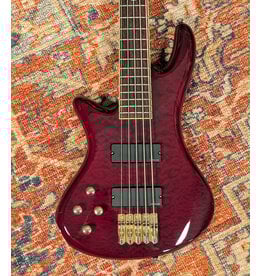 Schecter Left Handed Diamond Series Elite 5 String Bass w/Gator Rigid Polyfoam case