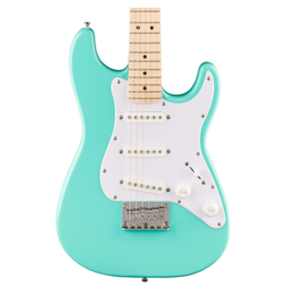 Squier Squier Mini Stratocaster, Maple Fingerboard, White Pickguard, Sea Foam Green