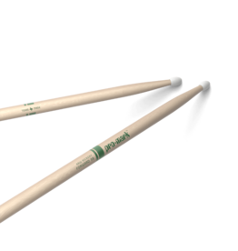 Promark ProMark Classic Forward 5B Raw Hickory Drumstick, Oval Nylon Tip