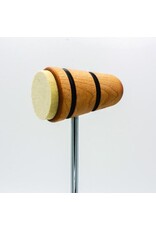 Low Boy Custom Beaters Low Boy Felt Daddy Bass Drum Beater, Natural with Black Stripes
