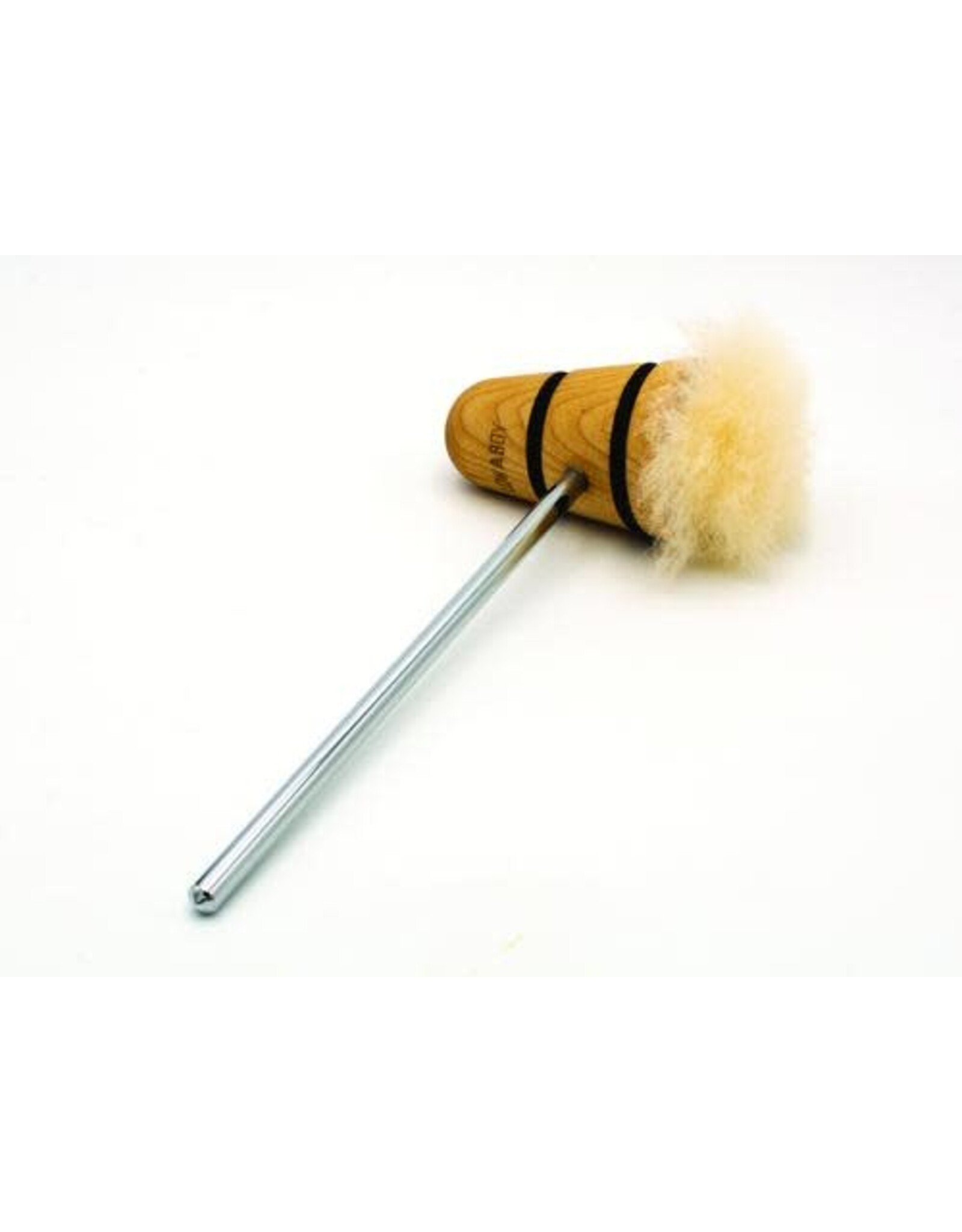 Low Boy Custom Beaters Low Boy Puff Daddy Bass Drum Beater, Natural With Black Stripes