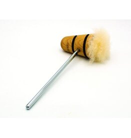 Low Boy Custom Beaters Low Boy Puff Daddy Bass Drum Beater, Natural With Black Stripes