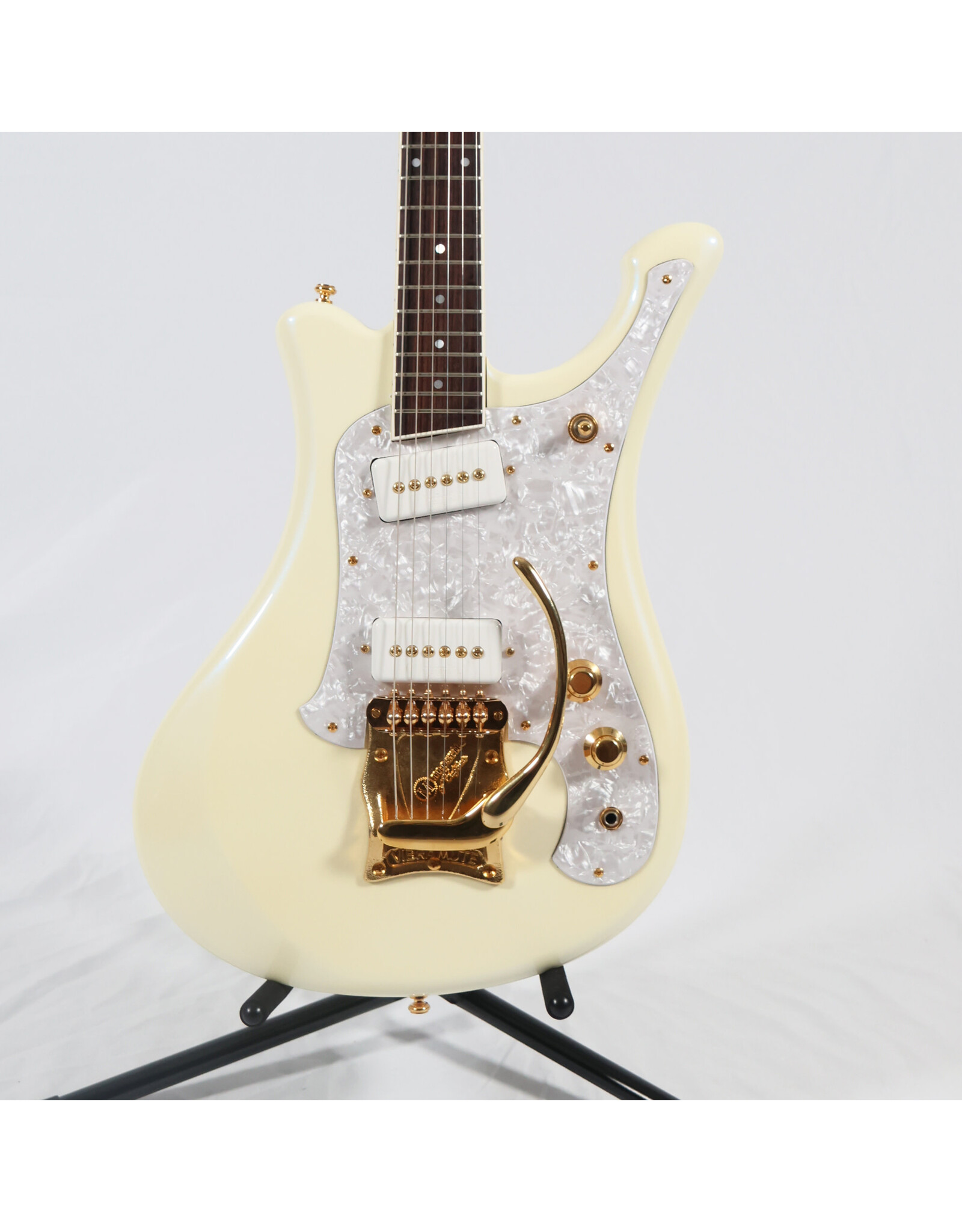Kid's Guitars MIJ Blue Rite Custom w/ Mosrite Parts, White Pearl w/ OHSC