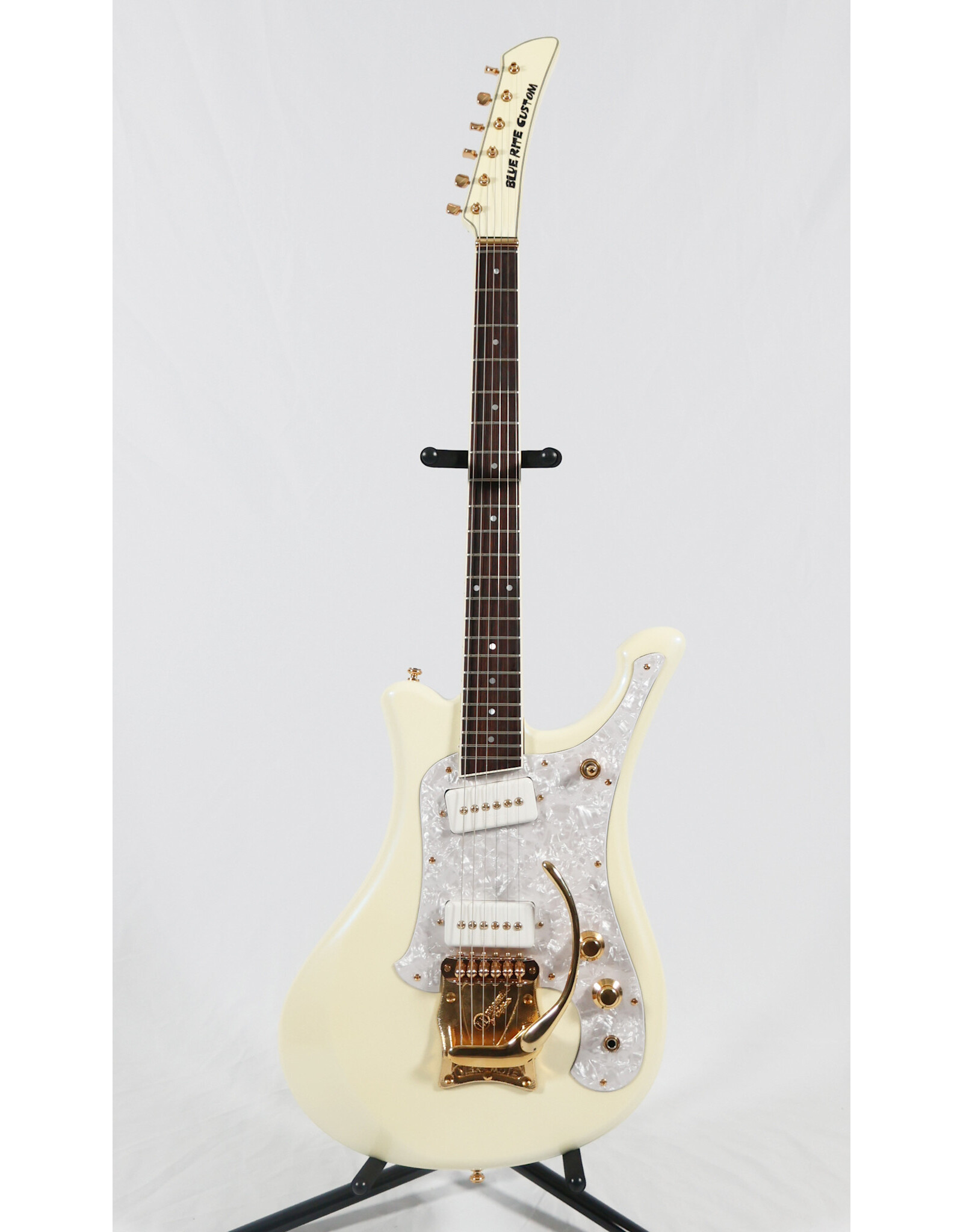 Kid's Guitars MIJ Blue Rite Custom w/ Mosrite Parts, White Pearl w/ OHSC