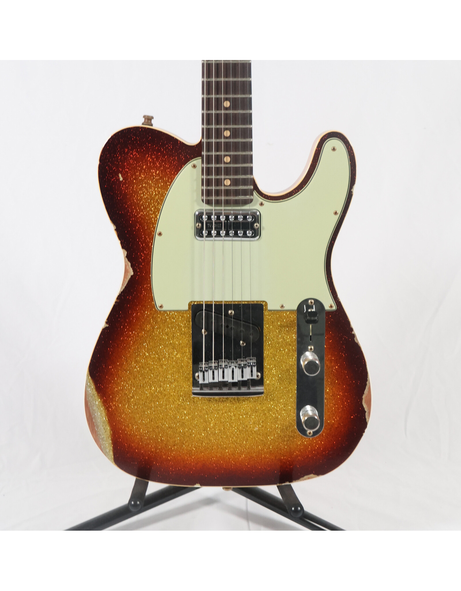 Fender Custom Shop Fender Custom Shop '65 Custom Deluxe Tele Dual Stack HS, Relic, 3-Tone Sunburst Sparkle 2025