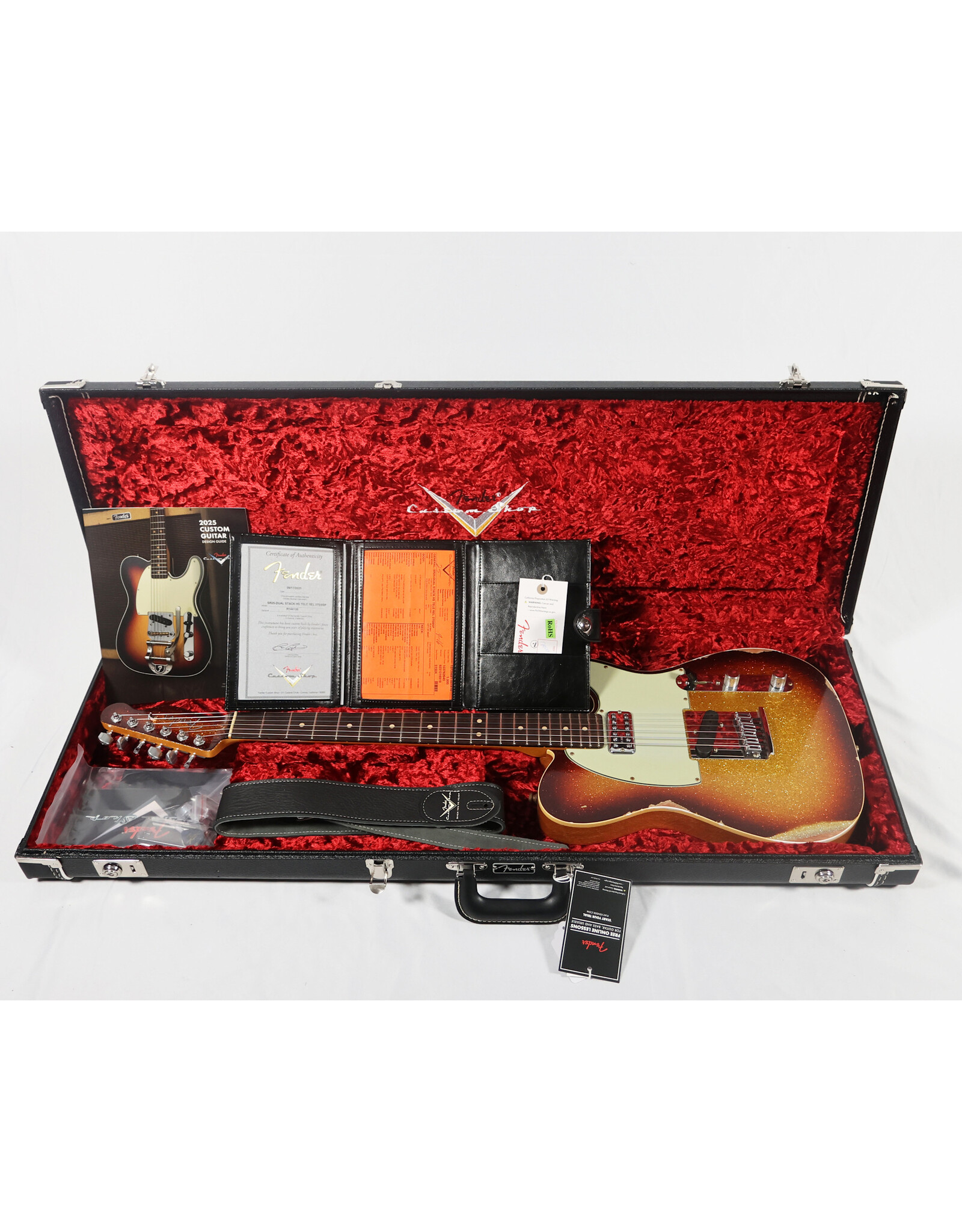 Fender Custom Shop Fender Custom Shop '65 Custom Deluxe Tele Dual Stack HS, Relic, 3-Tone Sunburst Sparkle 2025
