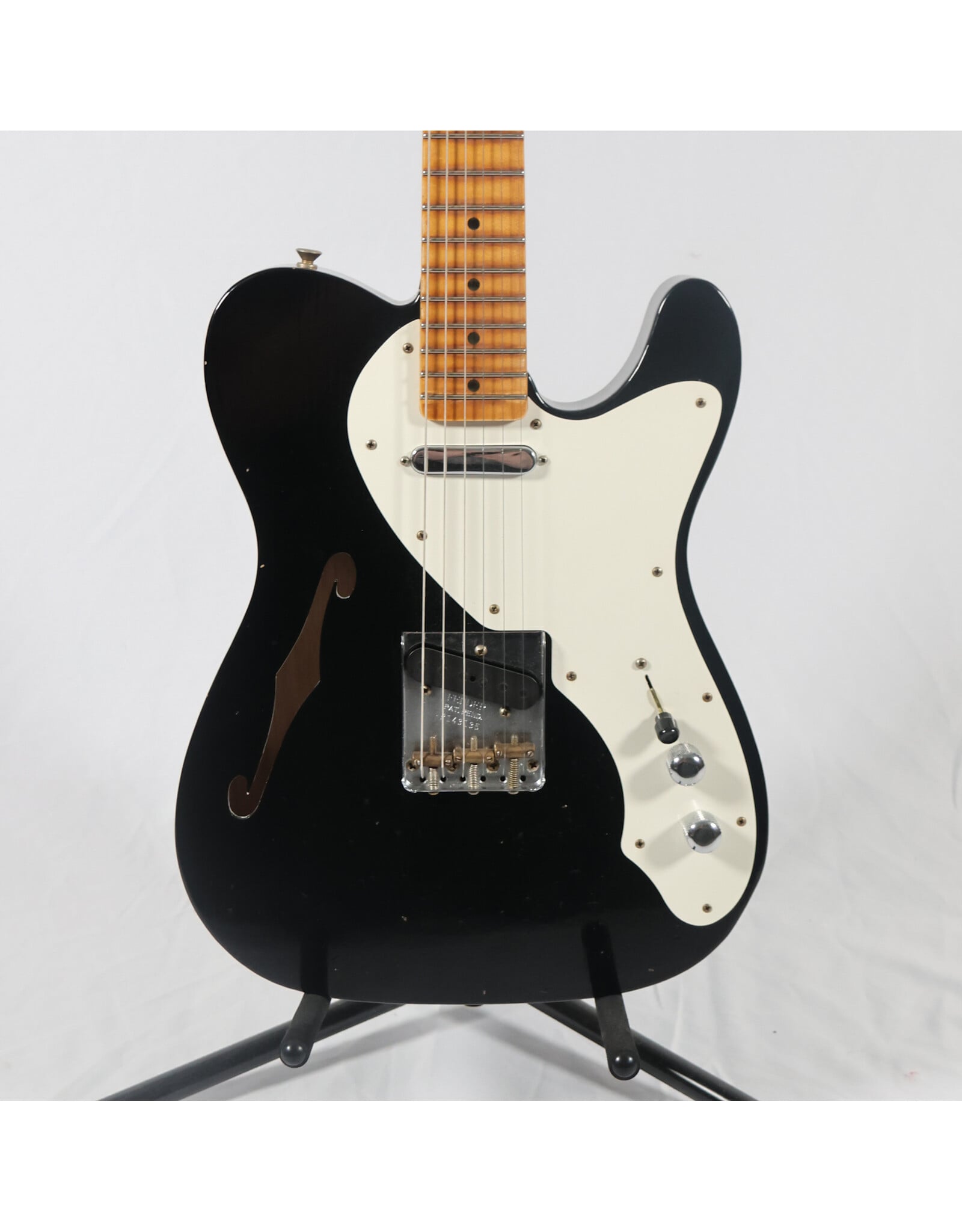 Fender Custom Shop Fender Custom Shop 1950s Tele Thinline, Journeyman Relic, 1-Piece Quartersawn Maple Neck, Black