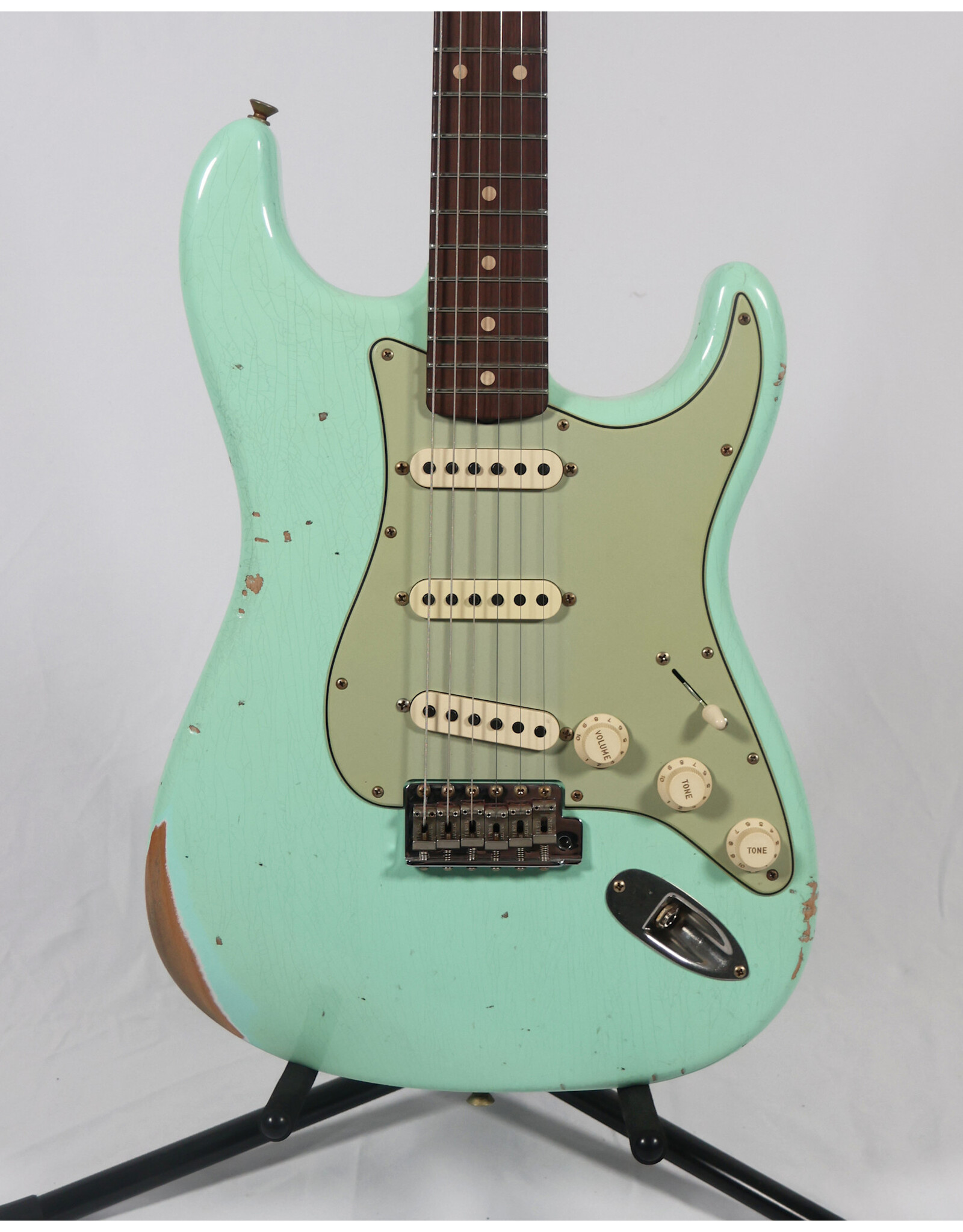 Fender Custom Shop Fender Custom Shop Limited '60 Stratocaster, Aged Surf Green w/Matching Headstock, Relic, Quarter Sawn Maple Ceck, Rosewood Fingerboard