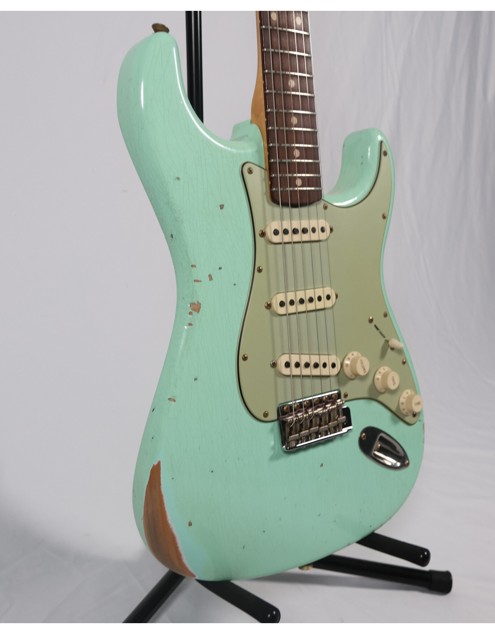 Fender Custom Shop Fender Custom Shop Limited '60 Stratocaster, Aged Surf Green w/Matching Headstock, Relic, Quarter Sawn Maple Ceck, Rosewood Fingerboard