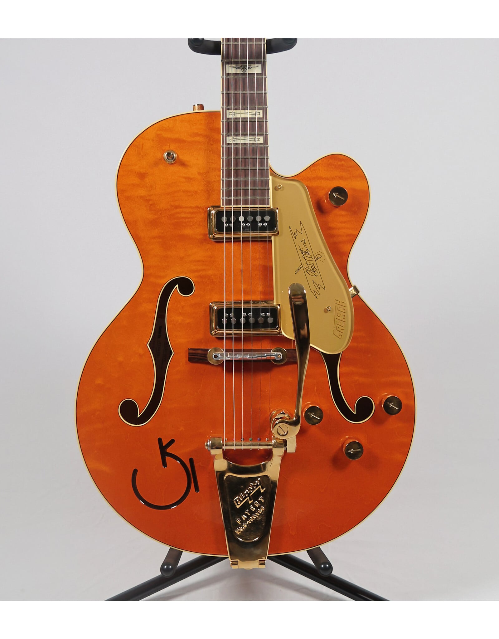 Gretsch Gretsch 2024 Vintage Select Edition '55 Chet Atkins Hollow Body with Bigsby, Vintage Orange Stain Lacquer w/ OHSC, Used