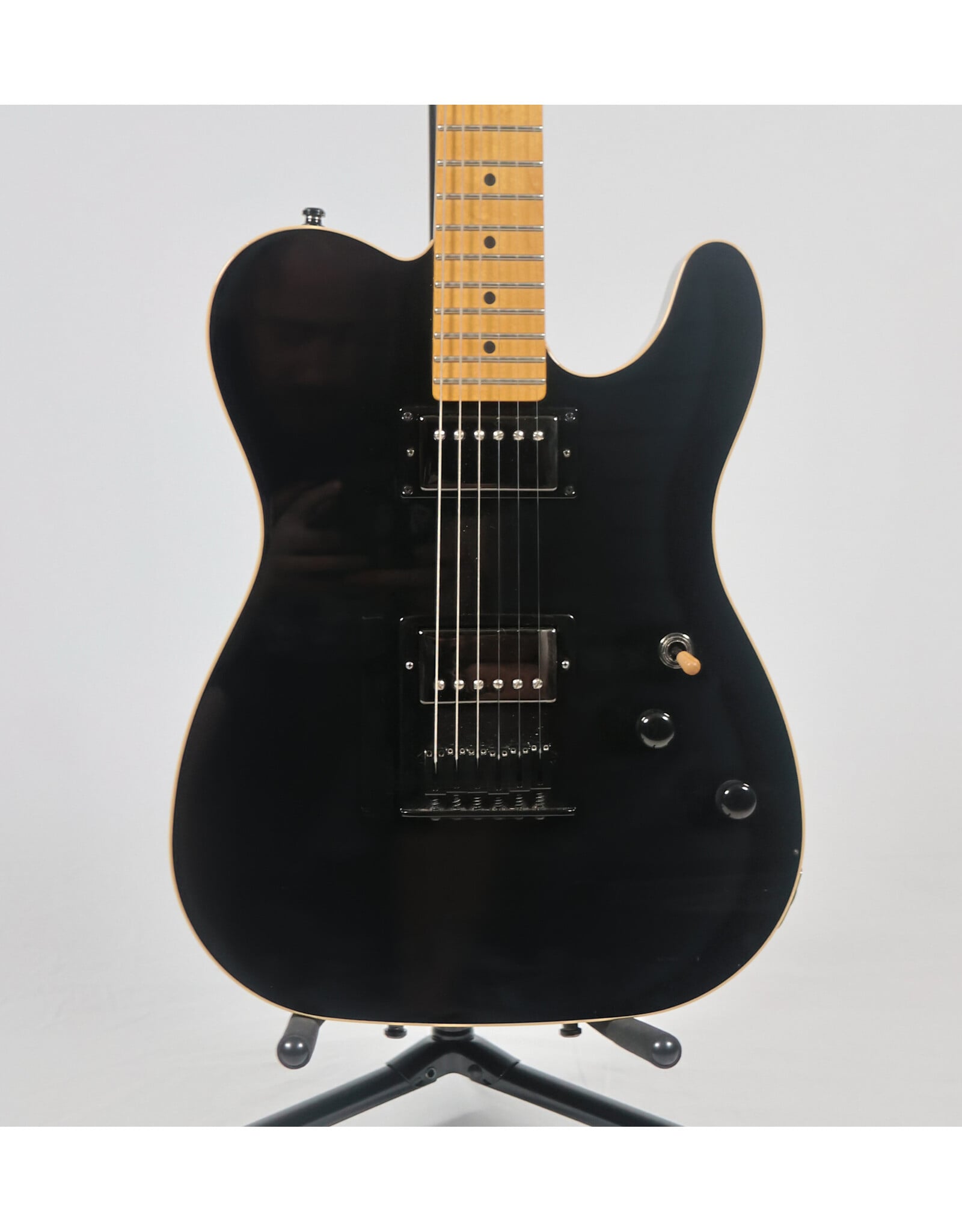 Schecter USA Custom Shop PT Electric Guitar, Black w/ Fralin Unbuckers and OHSC, Used