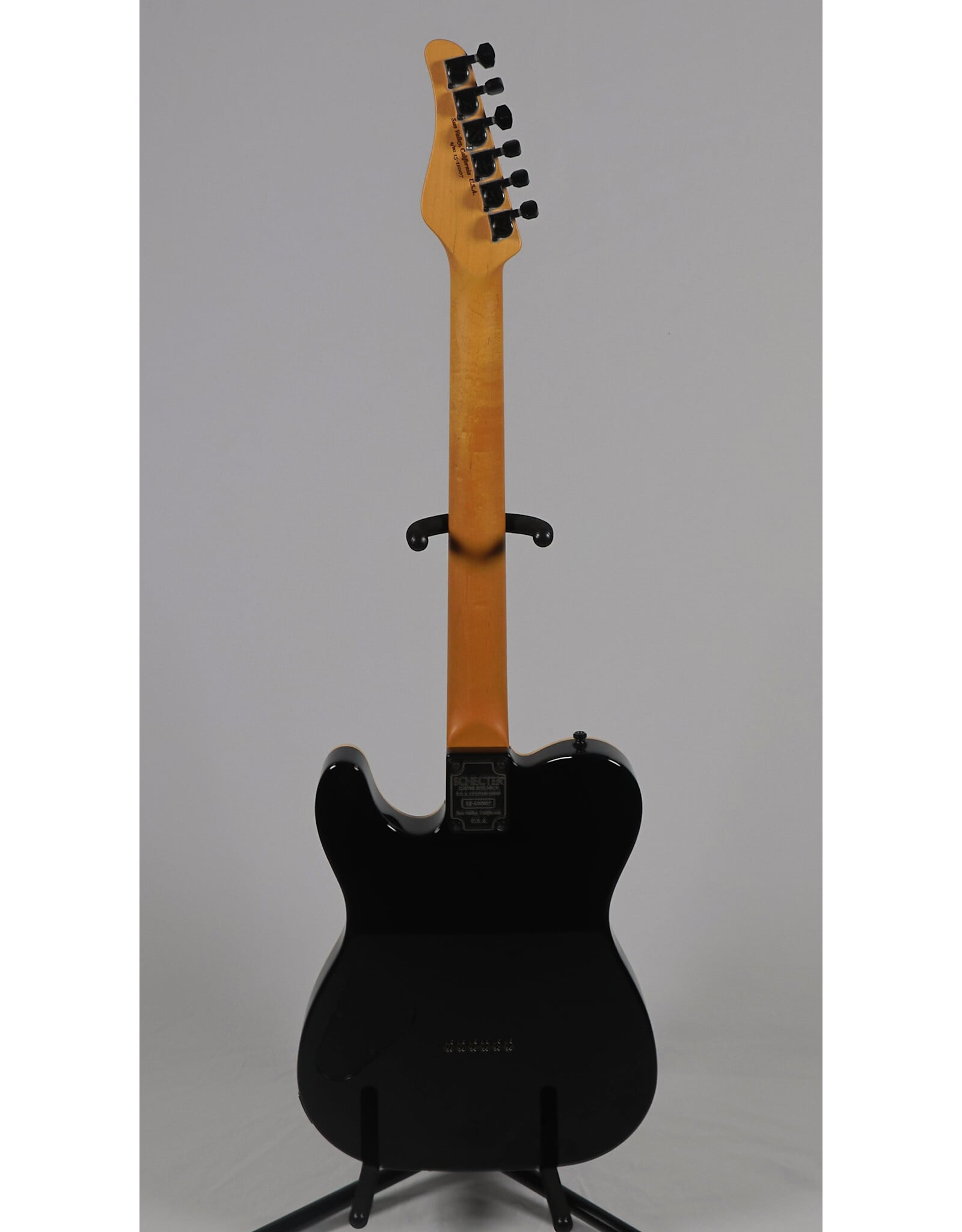 Schecter USA Custom Shop PT Electric Guitar, Black w/ Fralin Unbuckers and OHSC, Used